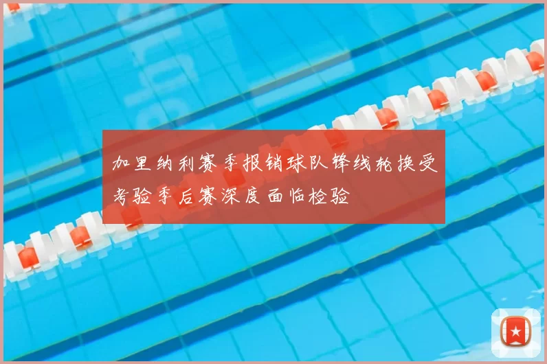 加里纳利赛季报销球队锋线轮换受考验季后赛深度面临检验